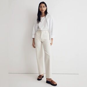 Women’s Madewell Cream the Perfect Vintage Wide Leg Jean, Size 26